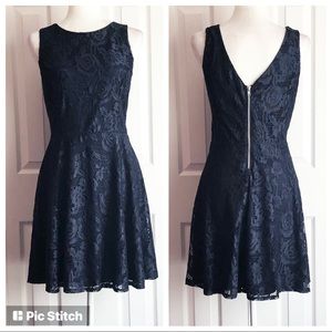 NWT Speechless Navy Blue Lace Formal Fit & Flare Dress Juniors XL